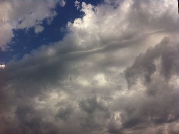 Low angle view of storm clouds in sky