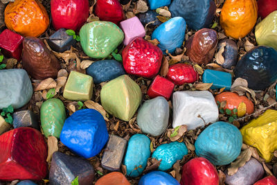 Full frame shot of multi colored candies