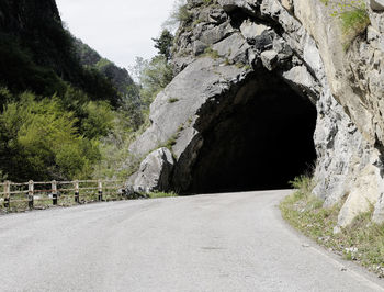 Road amidst rocks and mountains