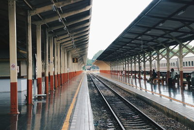 View of railroad station platform