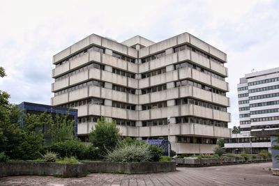 Low angle view of building against sky