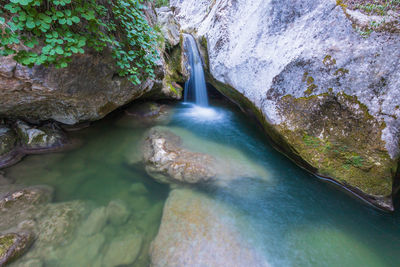 Waterfall in the drôme in france at die