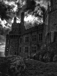 Old ruin against cloudy sky
