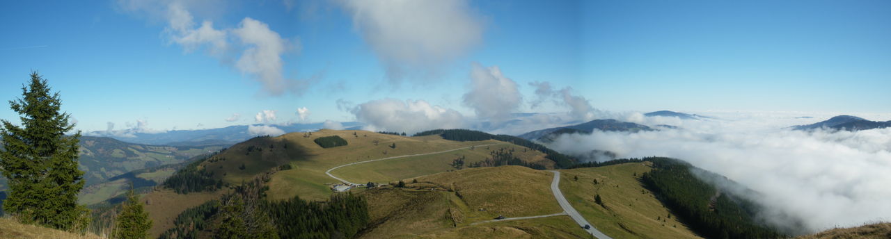 Mountains in fog