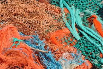 Full frame shot of fishing nets