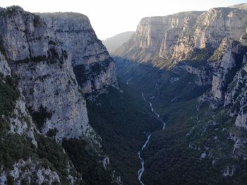 Scenic view of rocky mountains