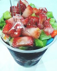 Close-up of ice cream in bowl