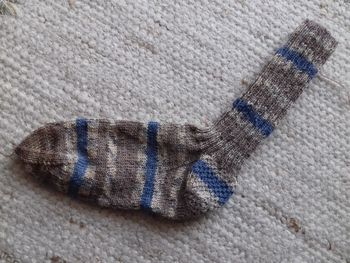 Close-up of socks on table