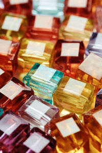 Background of the colorful cube shape beads