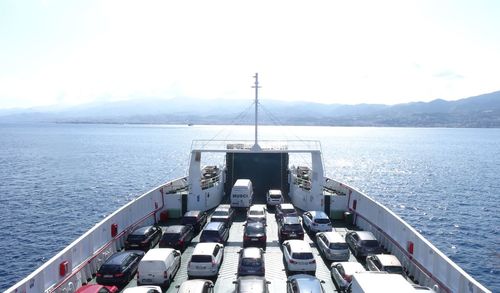 Boats in sea