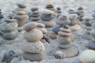 Stack of stones on beach