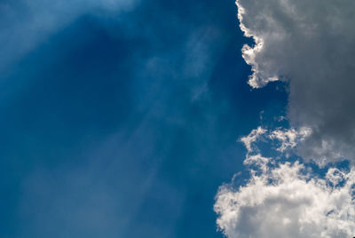 Low angle view of clouds in sky