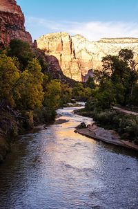 River flowing through rocks