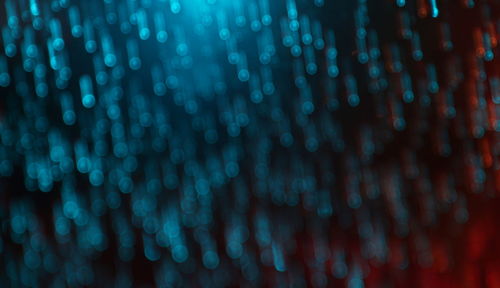 Defocused image of illuminated lights