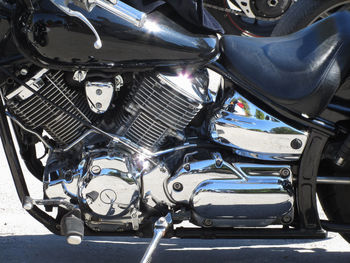 Close-up of motorcycle