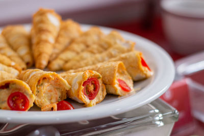 Close-up of food in plate, snacks