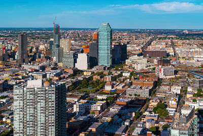 Aerial view of buildings in city