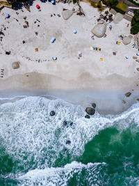 High angle view of beach