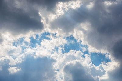 Low angle view of clouds in sky