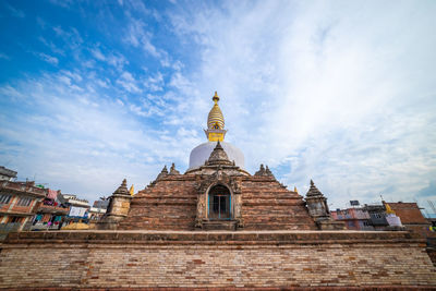 Low angle view of building against sky