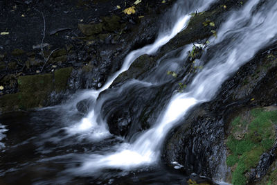 Scenic view of waterfall