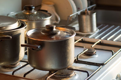 Close-up of tea in kitchen at home