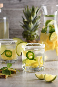 Close-up of drink on table