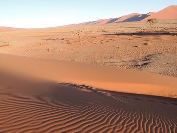 Scenic view of desert against sky