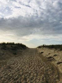 Scenic view of desert against sky