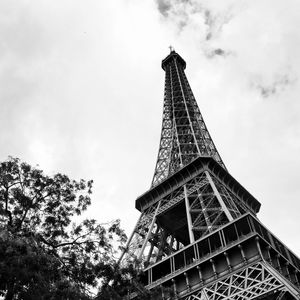 Low angle view of eiffel tower