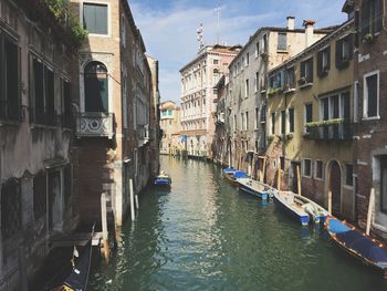 Canal amidst buildings in city