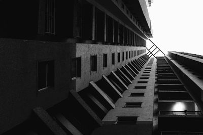 Low angle view of building against sky at night