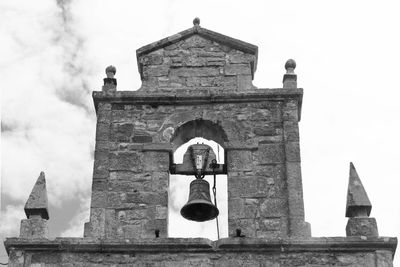 Low angle view of old building against sky