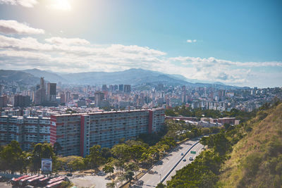 Aerial view avenida boyaca a.k.a. cotamil avenue in caracas, venezuela