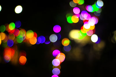 Defocused image of illuminated lights