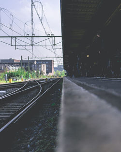 Railroad tracks against sky