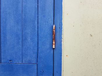 Full frame shot of blue door