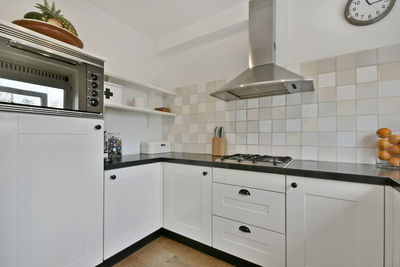 Interior of empty kitchen