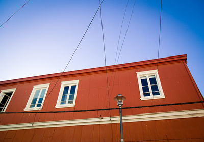 Low angle view of building against clear sky