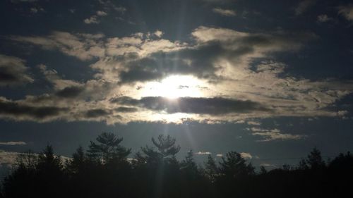 Scenic view of landscape against cloudy sky