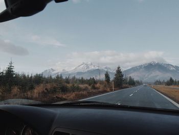 Road passing through landscape