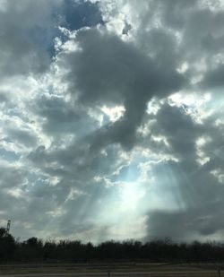 Low angle view of sky over landscape