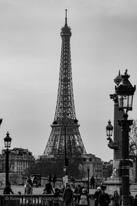 Eiffel tower against sky