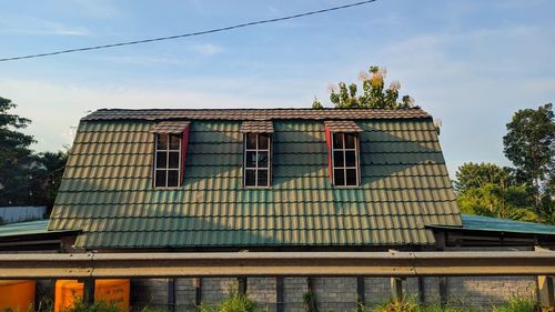 Low angle view of building against sky
