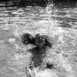 Portrait of woman in water