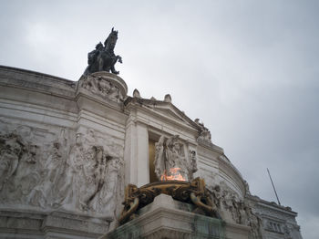 Low angle view of statue of historical building