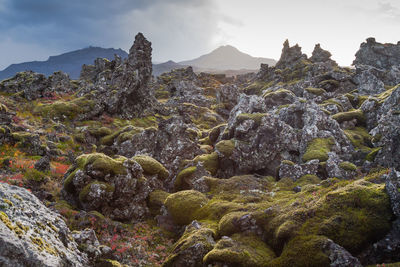 Scenic view of mountain against sky