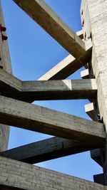 Low angle view of bridge against clear sky