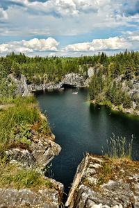 Scenic view of river against sky