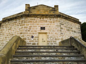 Low angle view of built structure against the sky